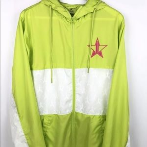 Green and White Jeffree Star Windbreaker